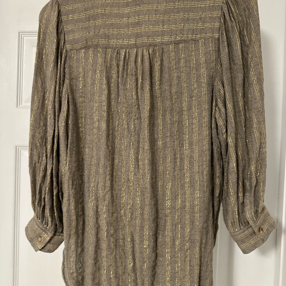 Anthropologie akemi + kin Itzel metallic button down size M VGUC - Picture 7 of 10